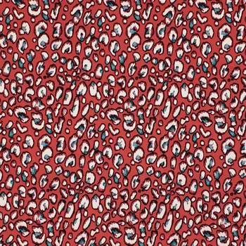 Šatovka 22361 terakotová, barevný vzor, š.140