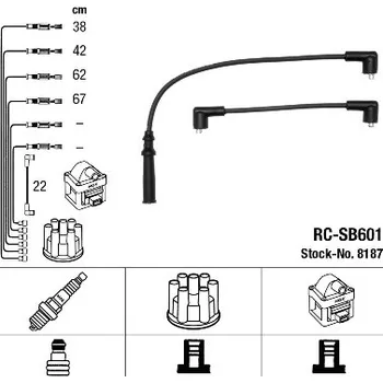 Zapalovací kabel NGK Sada kabelů pro zapalování 8187
