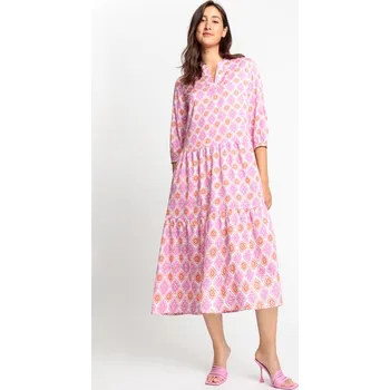 Dámské šaty Olsen letní dlouhé šaty 13001690 20094 Růžová 36
