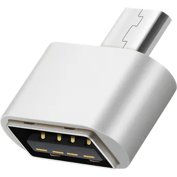 USB flash disk USB OTG adaptér - Bílý - USB micro-A 2.0 - USB-A 2.0 F