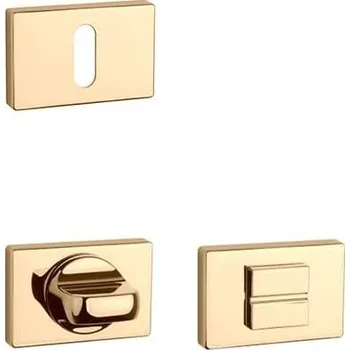 Dveřní kování AS - ROZETA - RT 7S rozety WC OLV - Mosaz leštěná lakovaná