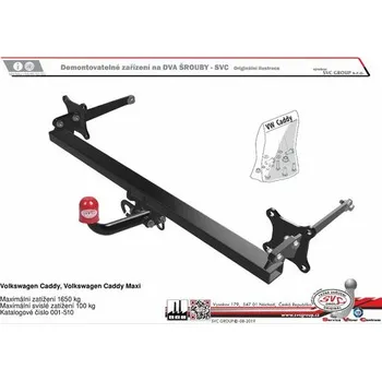 Tažné zařízení Tažné zařízení VOLKSWAGEN Caddy 11/2020-> SV 001-510, SVC GROUP
