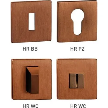 Dveřní kování TI - ROZETA - HR 5S rozety WC CUM PVD - Měď matná PVD (160)