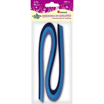 Výtvarná sada Y-Proužky na quilling, modré odstíny barev, 120ks, 6 mm