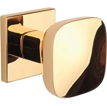 Dveřní kování AS - MADLO QUERCA - HR 7S bez spodní rozety, madlo pevné ks OLV - Mosaz leštěná lakovaná