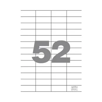 Samolepící etiketa Samolepící etikety bílé SPOKO 52,5x21,2 mm, 5200 ks/bal.