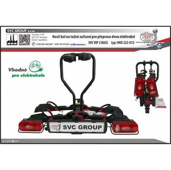 Nosič kol Nosič kol na tažné zařízení SVC 2 VIP RACE - Pro 2 Elektro/Kola pro Peugeot 308 Kombi 10/2008->05/2014, SVC Group