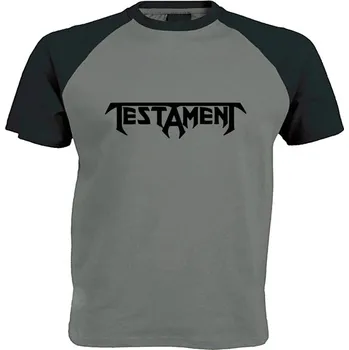 Pánské tričko šedo černé triko Testament