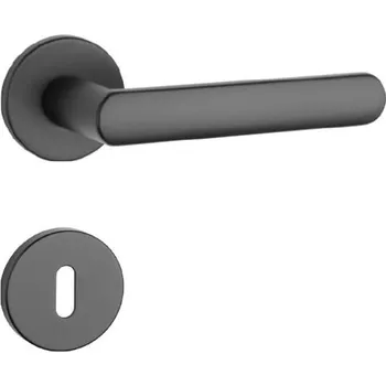 Dveřní kování AT - FRAGOLA - R 7S rozety BB, klika/klika BS - Černá matná