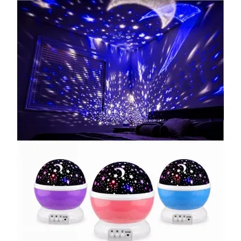 Lampička Lampička s projekcí noční oblohy, Star Master Barva: Fialová