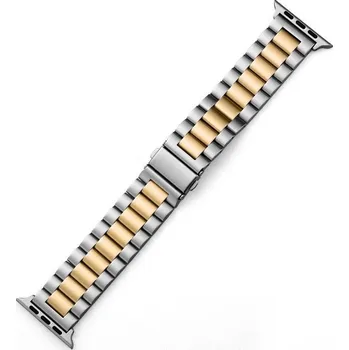 Řemínek na hodinky Ocelový řemínek Hard pro Apple Watch 38-40-41 mm stříbrno-bronzový