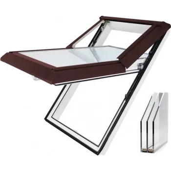 Okno Plastové střešní okno Termo 78x160, Vnitřní barva Bílá, Venkovní barva šedá 7016 psopt55/78