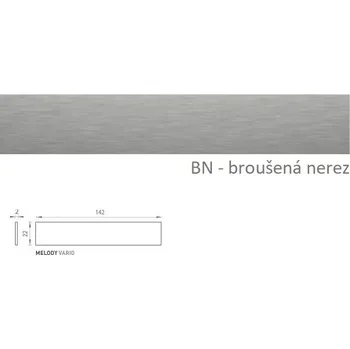 Dveřní kování TI - kartáčovaná nerezová VÝPLŇ MELODY VARIO BN - Broušená nerez (16)