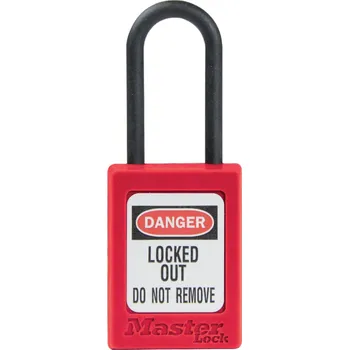 Visací zámek Nevodivý zámek s tenkým okem, červená, 1 ks