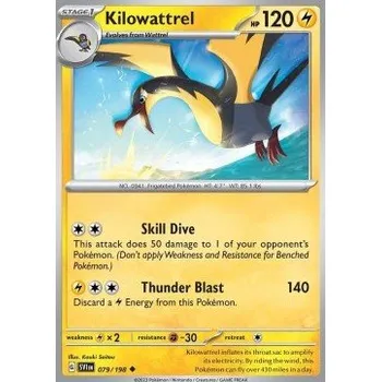 Volný čas Pokémon SV1en 079/198 Kilowattrel - Scarlet & Violet Stav: Near Mint, Verze: NORMAL