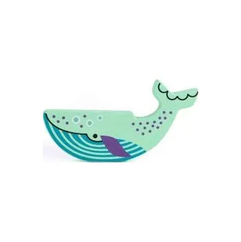 Dřevěná hračka Modrá velryba ze dřeva s možností vrácení nebo výměny do 30 dnů zdarma