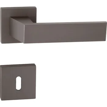 Dveřní kování TI - MAYA - HR 3033Q rozety BB, klika/klika T - Titan (141)