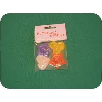 Svíčka Svíčky plovoucí štědroveč. v bl. 4ks,4 barvy,4 tvary,O 4cm