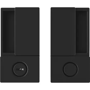 Dveřní kování AGB - MUŠLE WAVE na posuvné dveře WC WC klíč BS - Černá matná