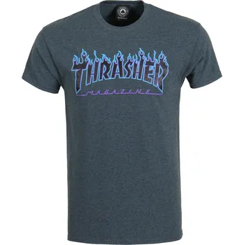 Pánské tričko thrasher Pánské triko flame logo dark heather