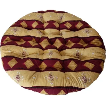 Podsedák Polstr na křeslo papasan 110 cm - vínový koso