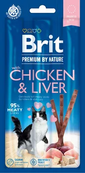 Pamlsek pro kočku Brit Premium by Nature Cat Snack kuřecí/játra 3 ks