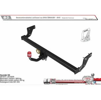 Tažné zařízení Tažné zařízení Hyundai i30 Kombi 07/2017->09/2018 SV 001-455, SVC GROUP