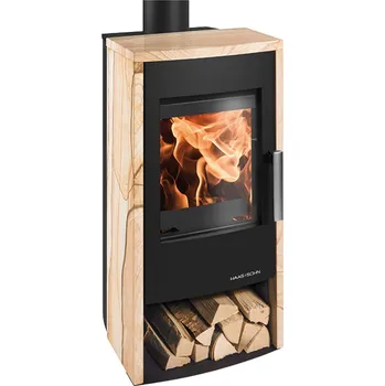Krbová kamna HAAS+SOHN Azul Black/Woodstone Prestige