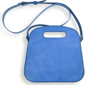 Kabelka Eggo Ortner malá dámská kožená kabelka Modrá