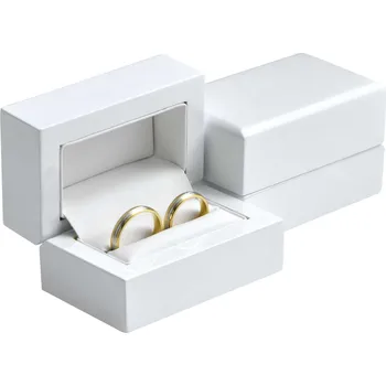 Dárková krabička JK Box Dřevěná bílá krabička na snubní prsteny DD-3/A1 + 2 měsíce na vrácení zboží