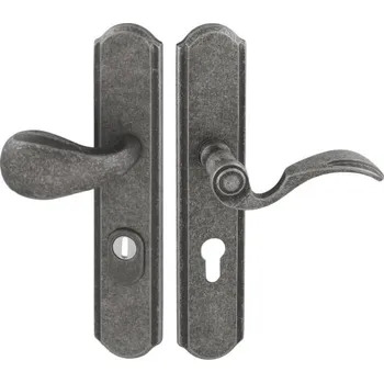 Dveřní kování MI - LYON / RAMA PLUS M PZ PLUS s otvorem pro vložku, 92 mm, madlo/klika levá OGA - Antik šedá