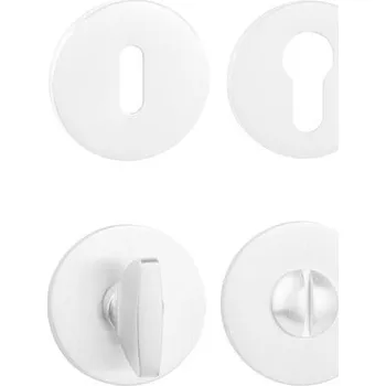 Dveřní kování TI - ROZETA - R 5S rozety WC WS - Bílá matná (152)