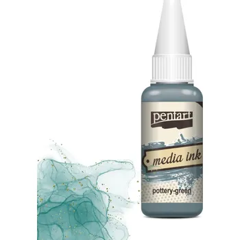 Speciální výtvarná barva Pentart alkoholový inkoust Media Ink 20 ml Barvy Pentart: pottery-green