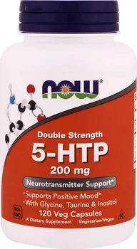 Aminokyselina Now Foods Double Strength 5-HTP 200 mg 120 cps.