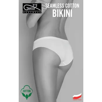 Kalhotky Dámské kalhotky Gatta Seamless Cotton Bikini 41640 lehce nahé/neobvyklé.béžová XL