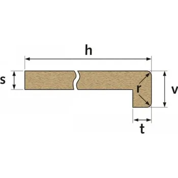 Parapet Parapet dřevotřískový s nosem, Hloubka 150mm, Barva parapetu tmavý ořech DTP-SN