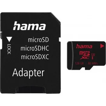 Paměťová karta 128GB Hama 00213116 microSDXC UHS Speed C3 UHS-I 80MB/s + adaptér Hama 00213116