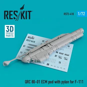 Plastikový model Reskit 1/72 QRC 80-01 ECM pod w/pylon for F-111