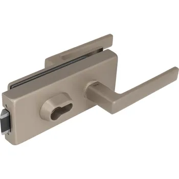 Dveřní kování TI - ZÁMEK na sklo s klikou SONIA 4015 - PZ kování na sklo PZ otvor NP - Nikl perla (142)