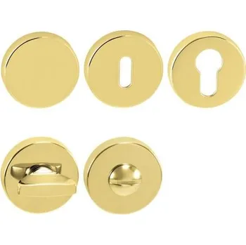 Dveřní kování TI - ROZETA - R rozety PZ OLV - Mosaz leštěná lakovaná (01)