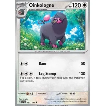 Volný čas Pokémon SV1en 157/198 Oinkologne - Scarlet & Violet Stav: Near Mint, Verze: NORMAL