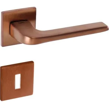 Dveřní kování TI - DARA - HR 4007Q 5S rozety PZ, klika/klika CUM PVD - Měď matná PVD (160)