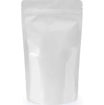Sáček na potraviny Doypack ZIP | bílý lesk s AL vrstvou obsah 100ml (85 × 140 + 50mm)
