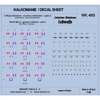 Plastikový model Weikert decals 1/35 German Uniforms WWII - Flak Units, part 2