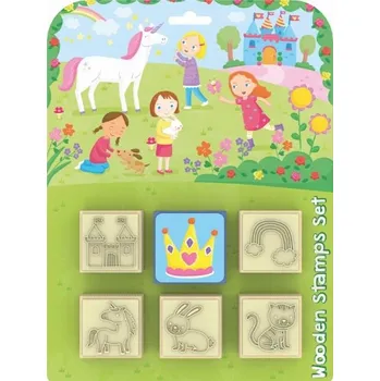 Dětské razítko Dřevěná razítka 5+1 - Dívčí svět