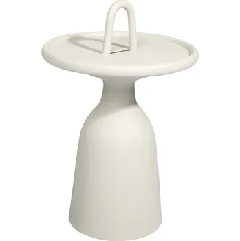 Zahradní stůl Bílý hliníkový zahradní odkládací stolek No.104 Mindo 40 cm