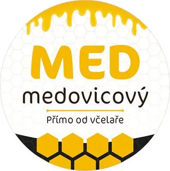 Etiketa na víčko - 1 bílá - Med medovicový