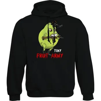 Pánská mikina Mikina s kapucí Tony - Fruit army - černá