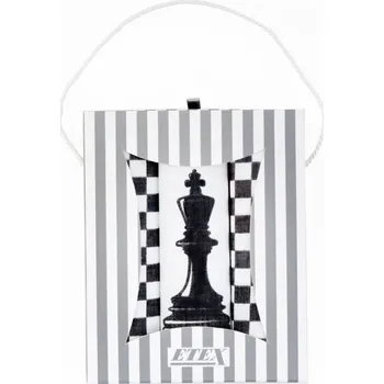 Látkový kapesník Dámský kapesník ŠACHY v krabičce 3ks