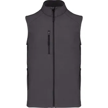 Pánská vesta KARIBAN Pánská 3-vrstvá softshellová vesta K403 Barva: Titan, Velikost: XXL